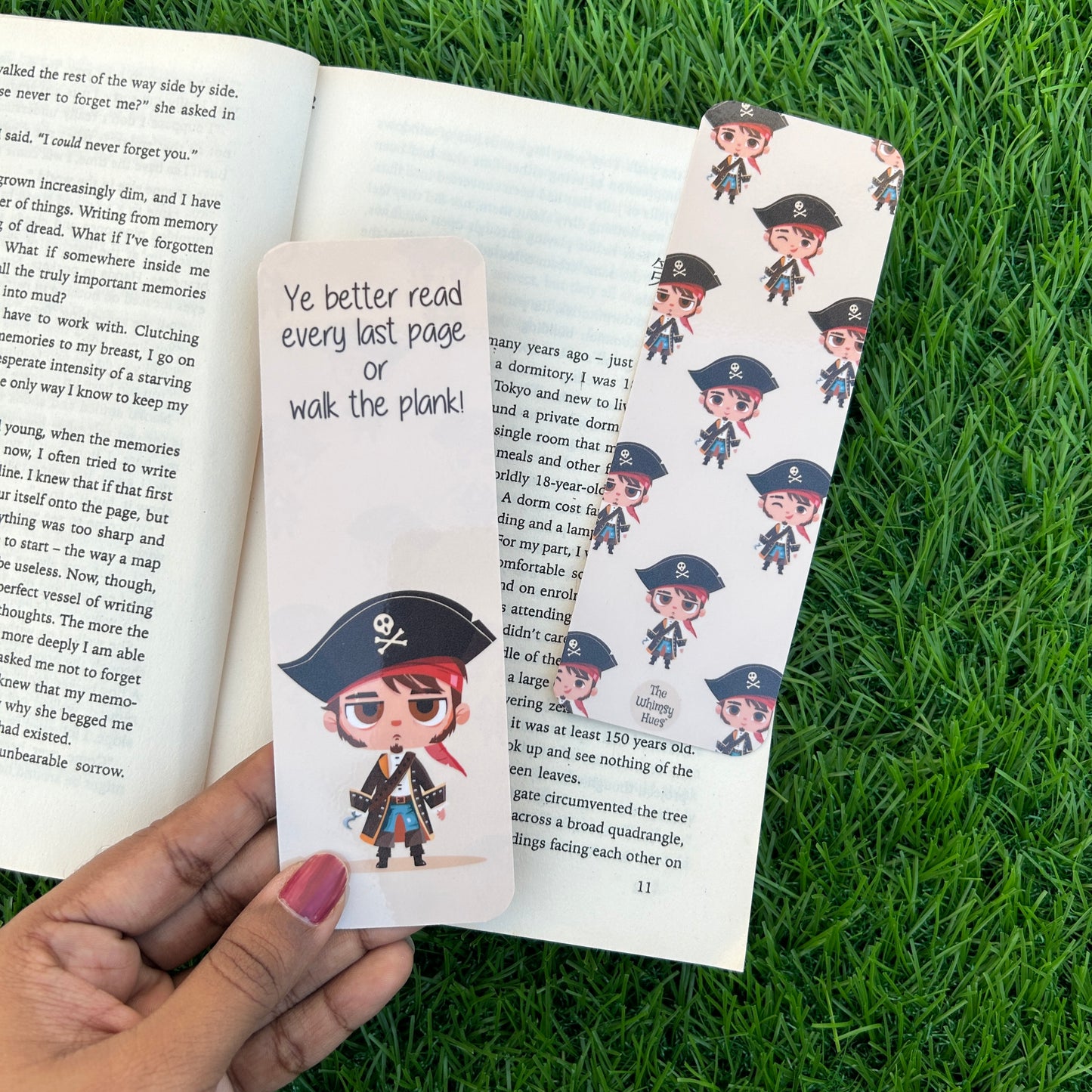 Pirate - Double-Sided Chatty Traditional Bookmark