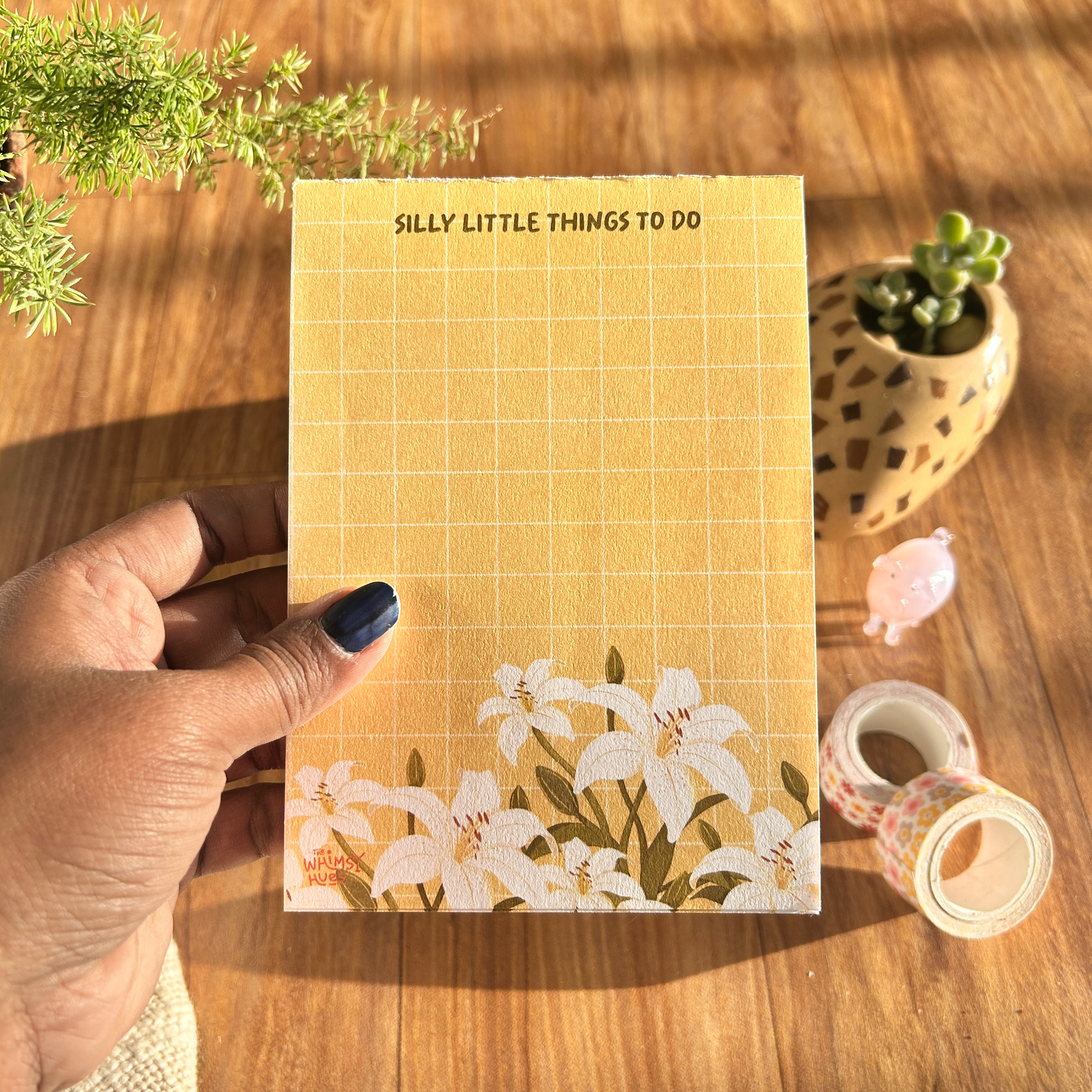 Silly Little Things To Do - A6 Lilies Floral Notepad