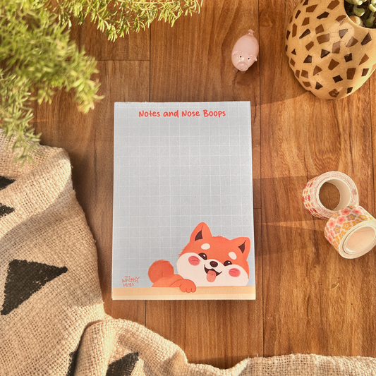 Notes and Nose Boops - A6 Shiba Inu Notepad