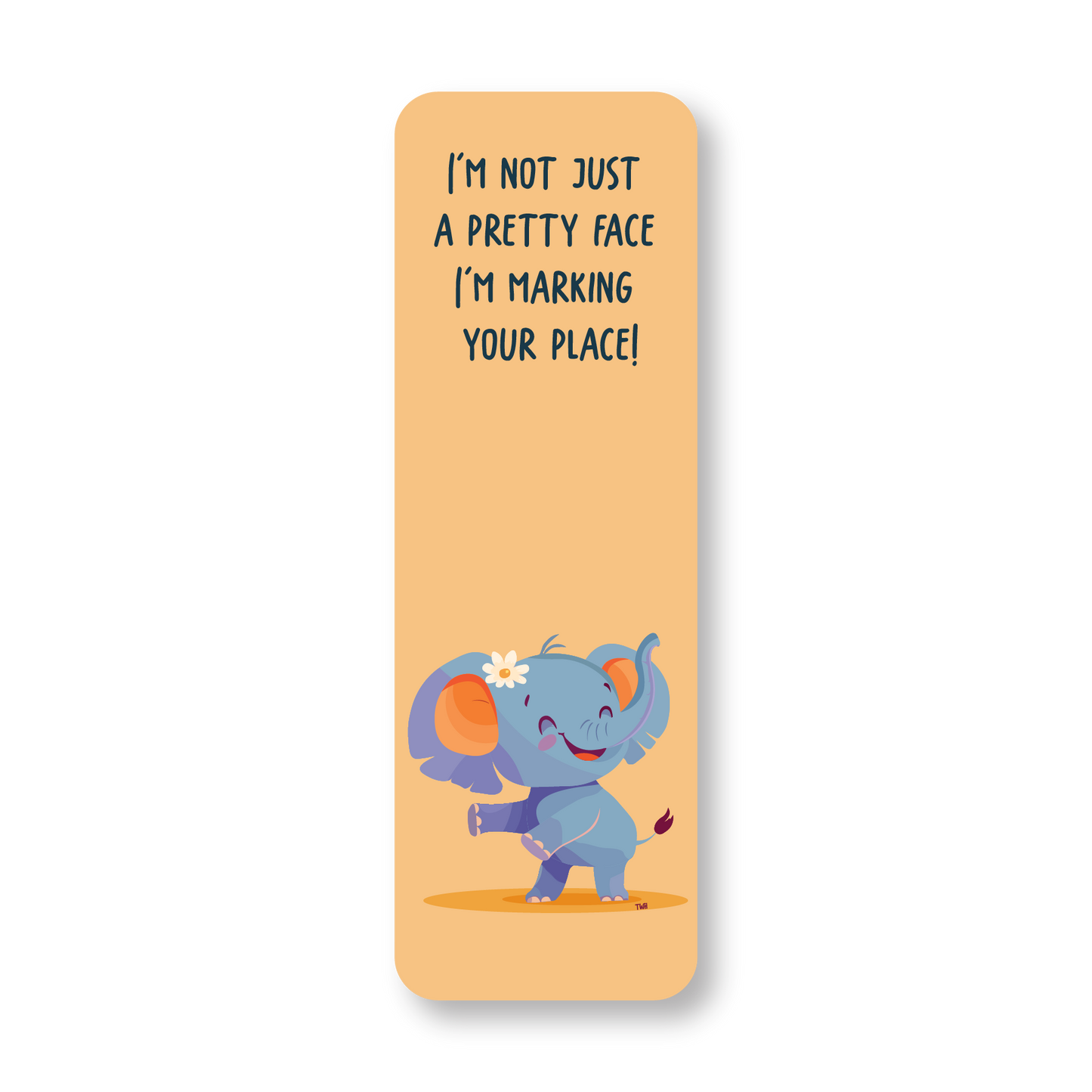 Elephant - Double-Sided Chatty Traditional Bookmark