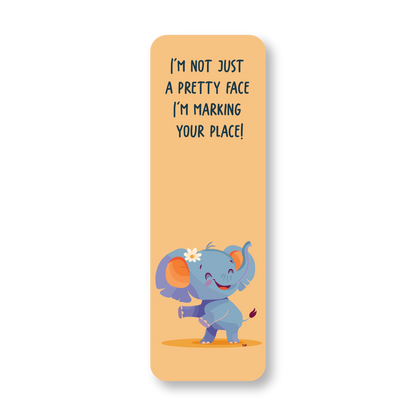 Elephant - Double-Sided Chatty Traditional Bookmark