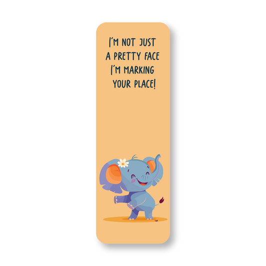 Elephant - Double-Sided Chatty Traditional Bookmark