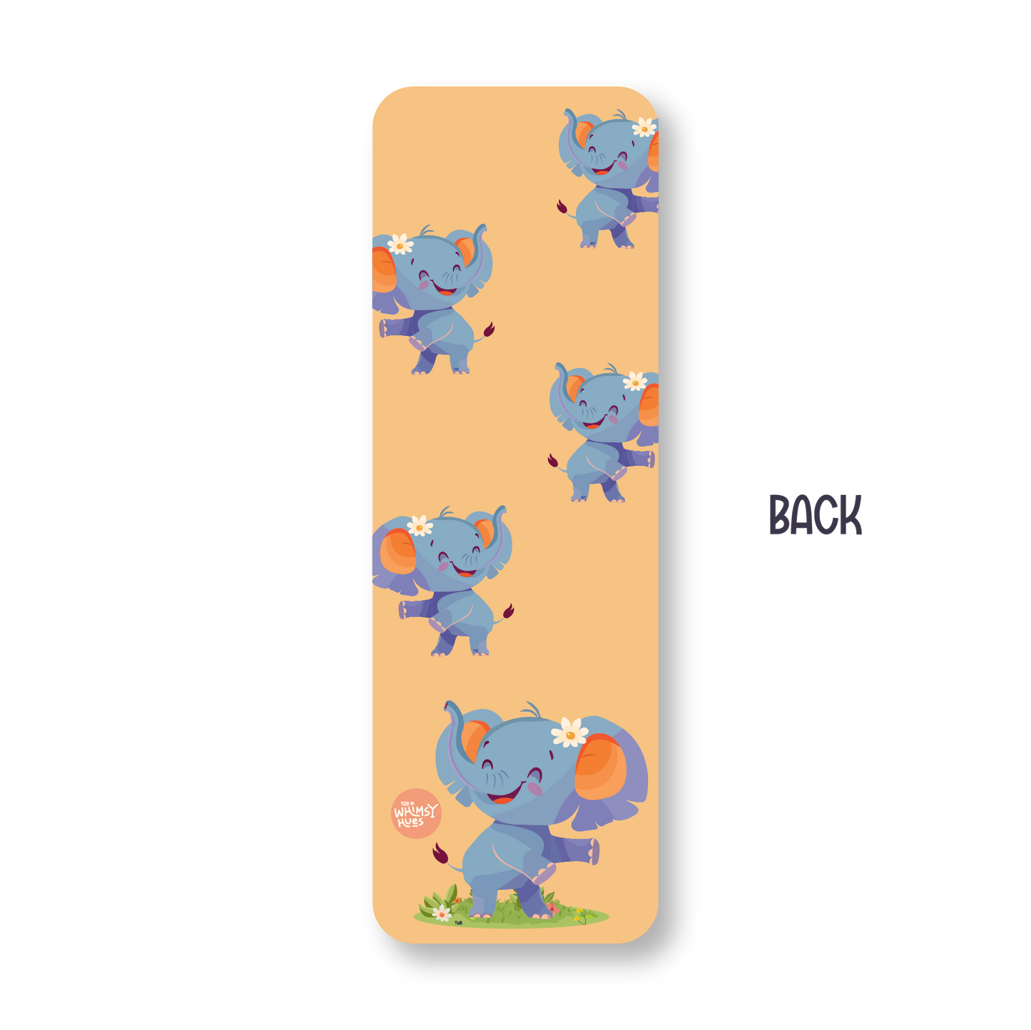 Elephant - Double-Sided Chatty Traditional Bookmark
