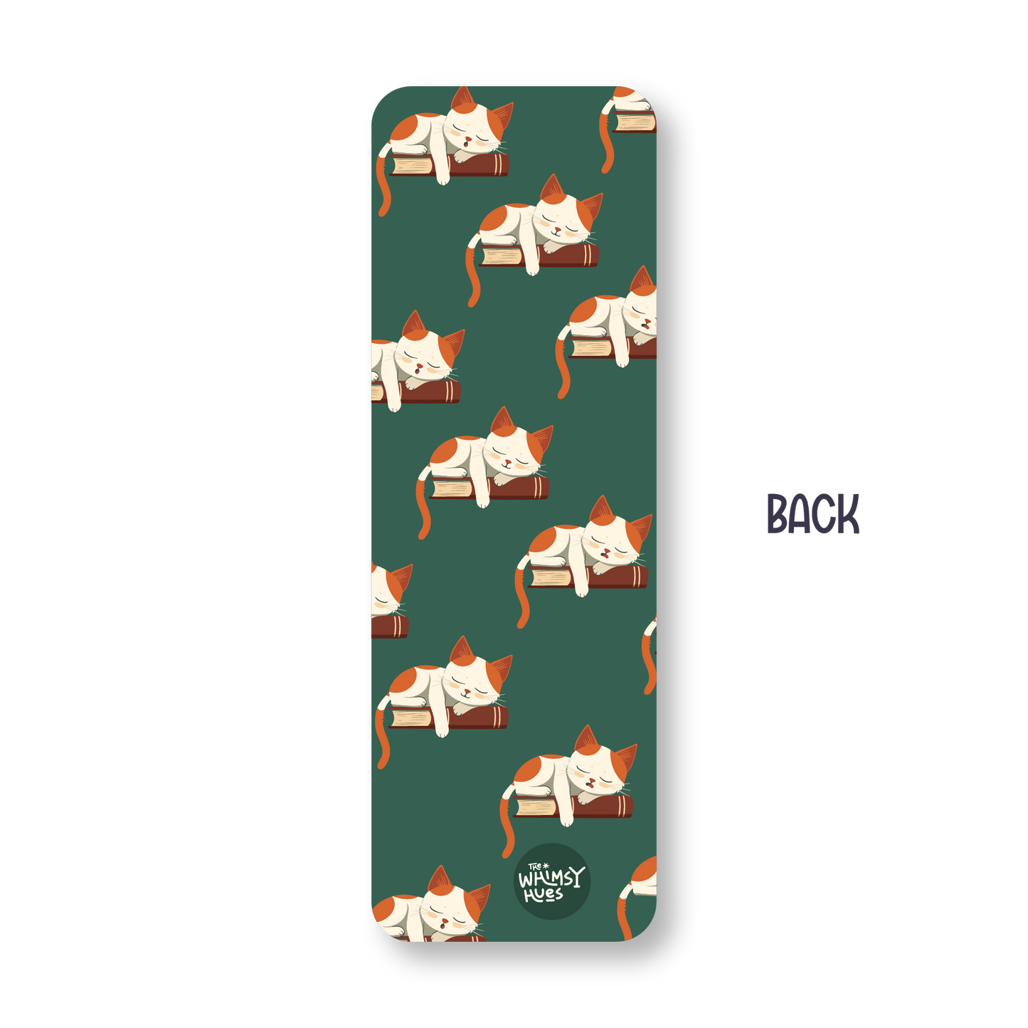 Sleepy Cat - Double-Sided Chatty Traditional Bookmark