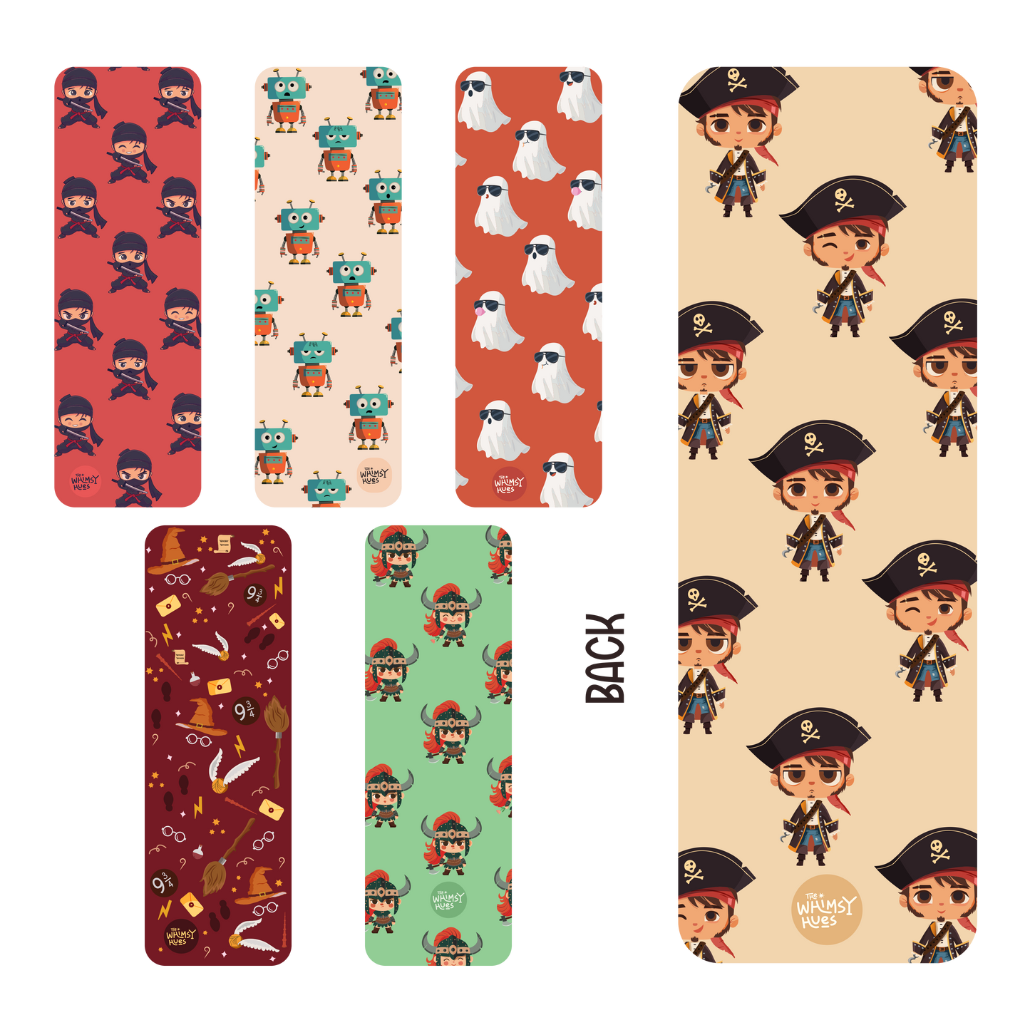 Set of 6 Characters - Chatty Traditional Bookmarks - Double-sided