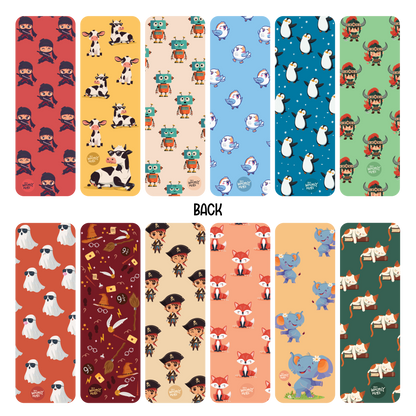 Set of 12 Chatty Traditional Bookmarks - Double-sided