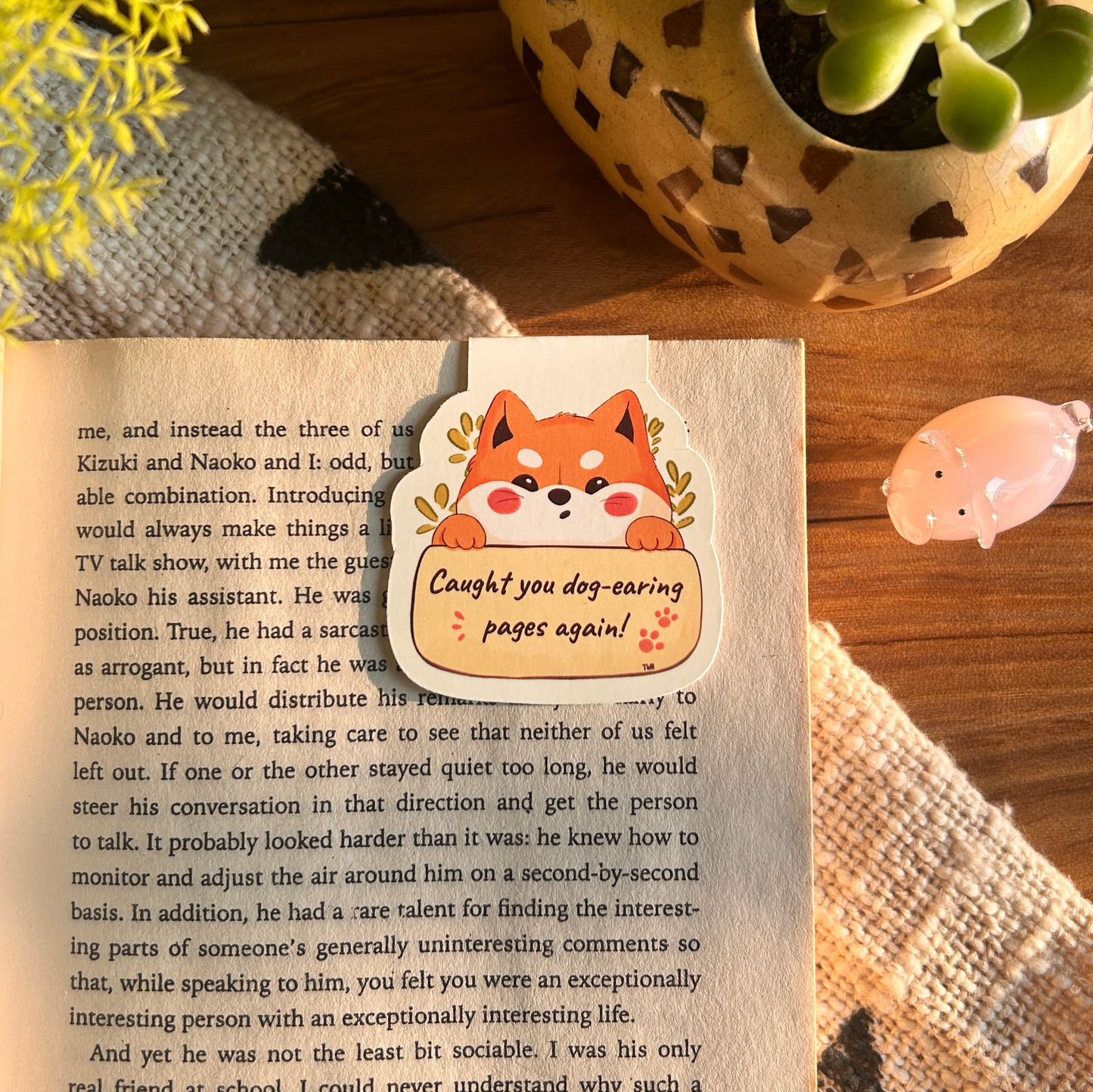 Caught you -  Shiba Inu Magnetic Bookmark