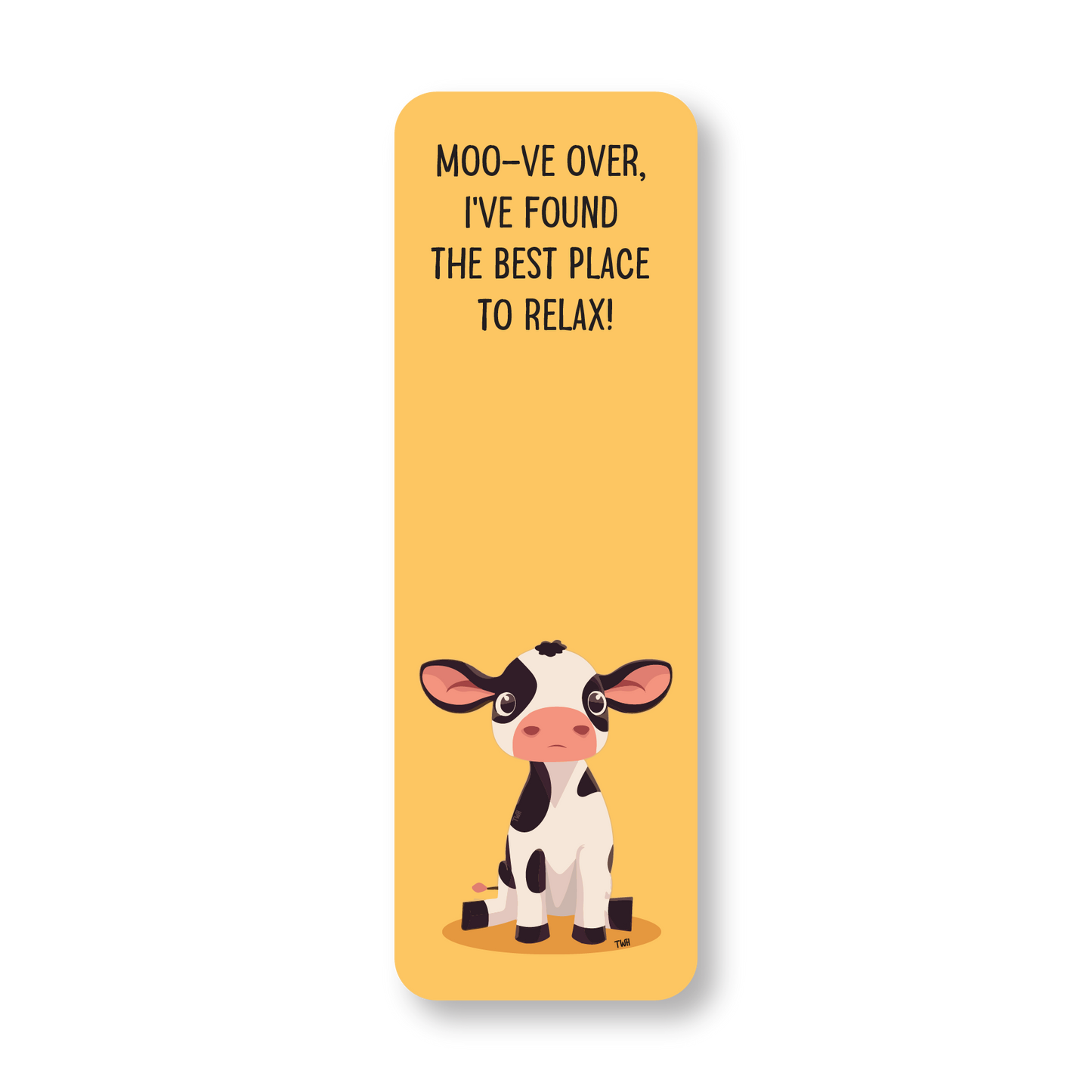 Cow - Double-Sided Chatty Traditional Bookmark