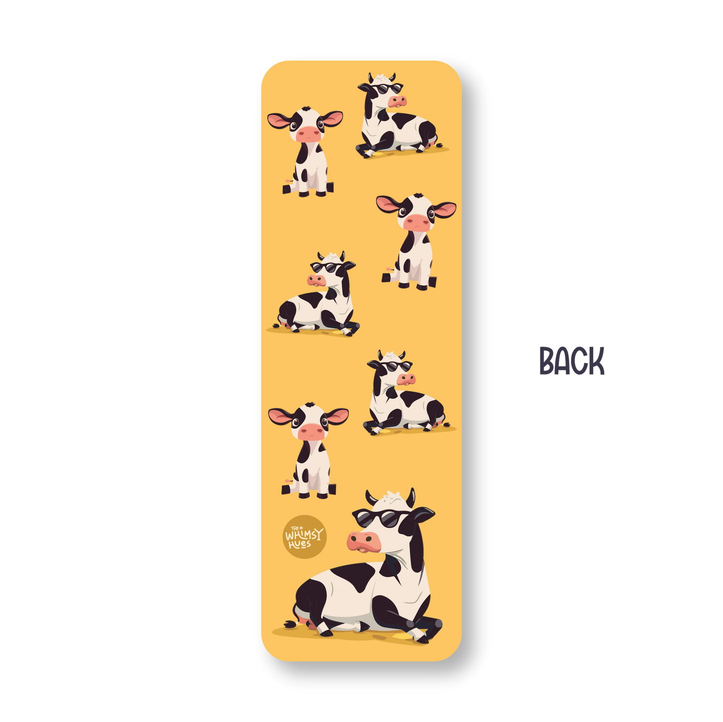 Cow - Double-Sided Chatty Traditional Bookmark