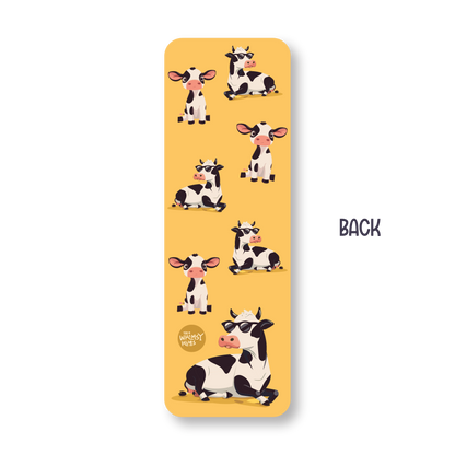 Cow - Double-Sided Chatty Traditional Bookmark