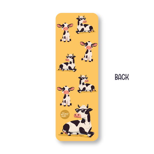 Cow - Double-Sided Chatty Traditional Bookmark
