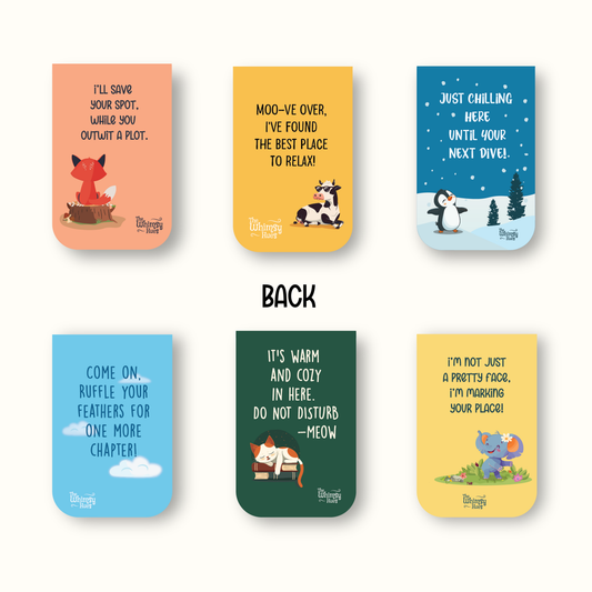 Chatty Magnetic Bookmarks - Cute Animals - Set of 6