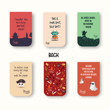 Chatty Magnetic Bookmarks - Cute Characters - Set of 6