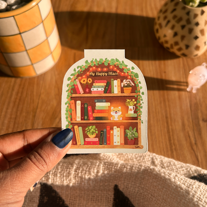 Happy Place - Bookshelf Magnetic Bookmark