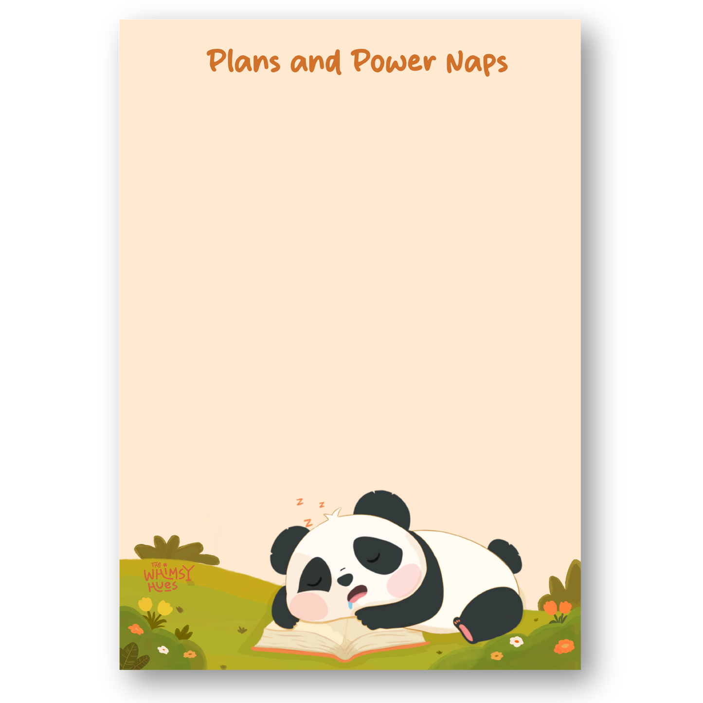 Plans and Power Naps - A6 Panda Notepad