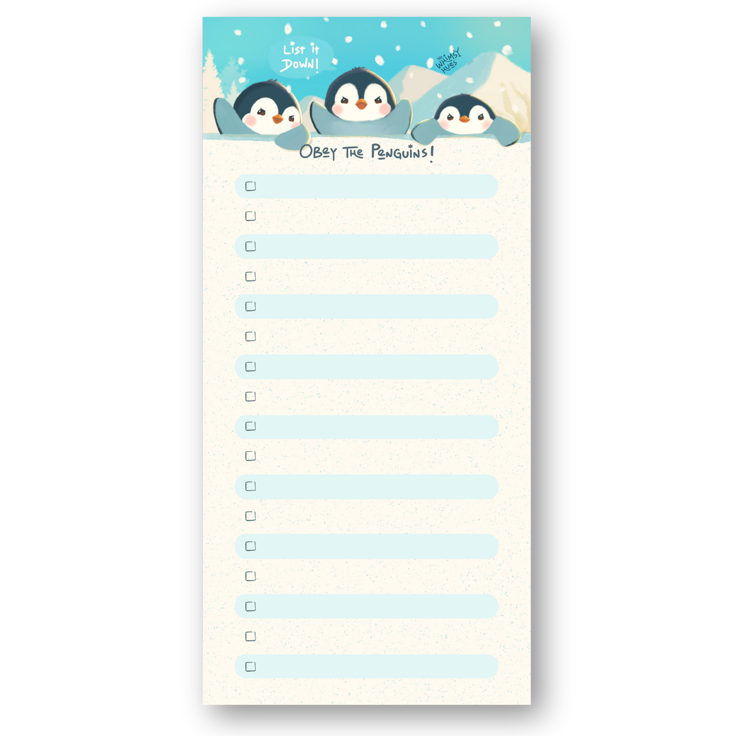 Obey the Penguins - Penguin Listpad