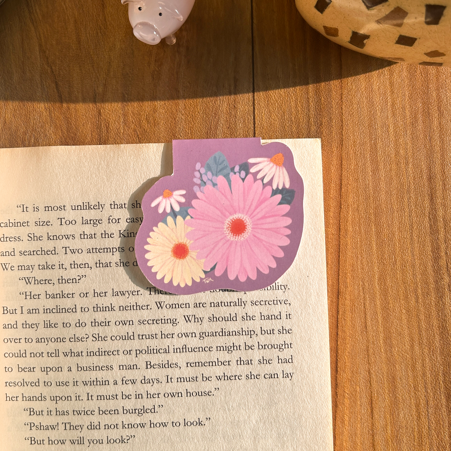 Pastel Flora - Floral Magnetic Bookmark