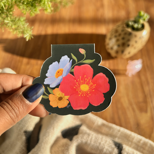 Petal Power - Floral Magnetic Bookmark