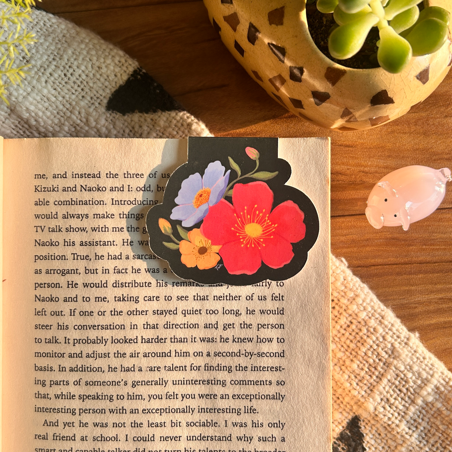 Floral Magnetic Bookmarks - Set of 6