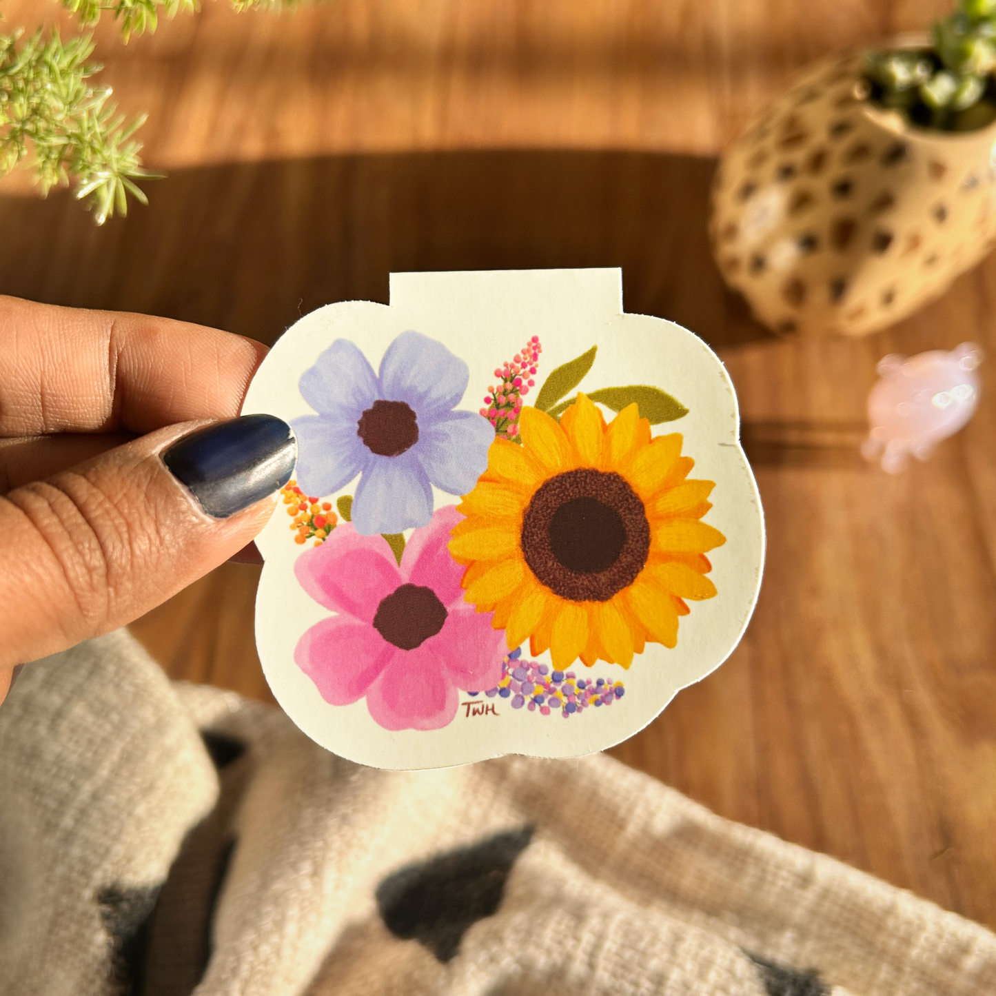 Floral Magnetic Bookmarks - Set of 6