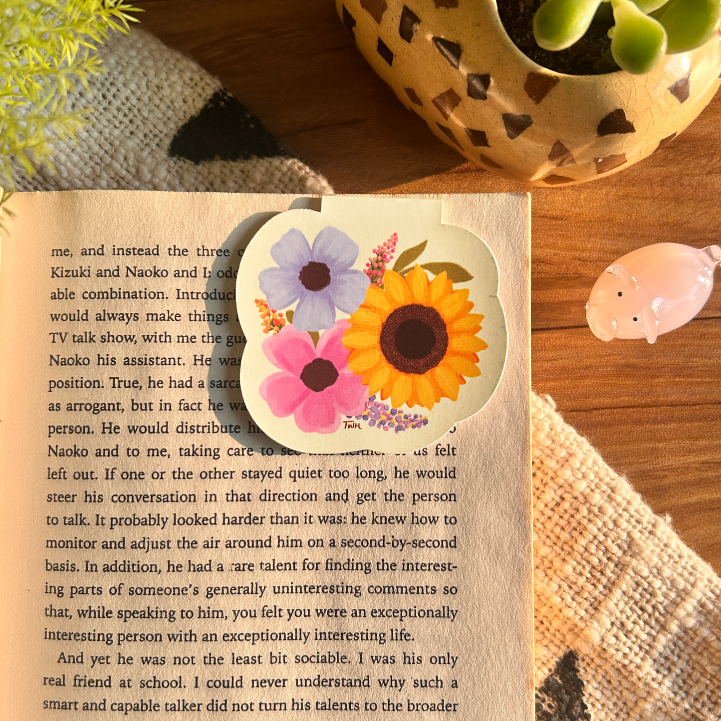 Sunflower Bunch - Floral Magnetic Bookmark