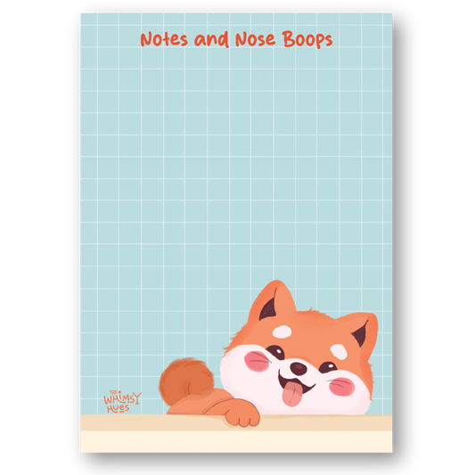 Notes and Nose Boops - A6 Shiba Inu Notepad