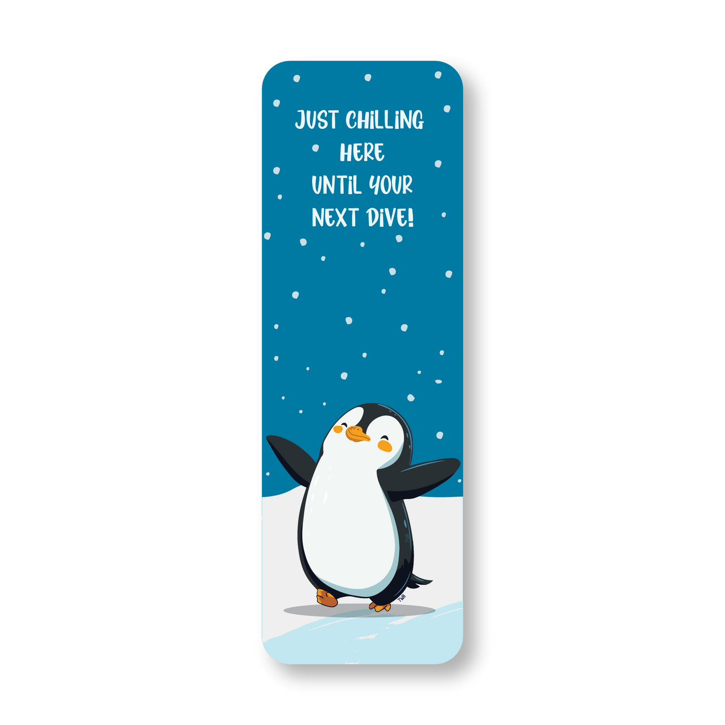 Penguin - Double-Sided Chatty Traditional Bookmark