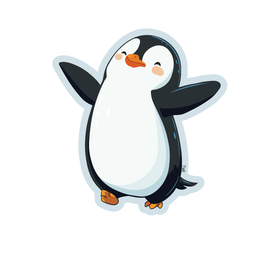 Mama and Baby Penguins