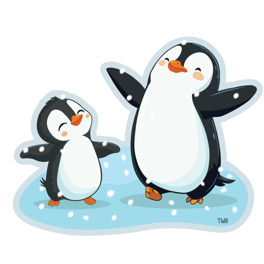 Mama and Baby Penguins