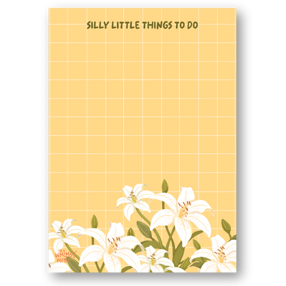 Silly Little Things To Do - A6 Lilies Floral Notepad