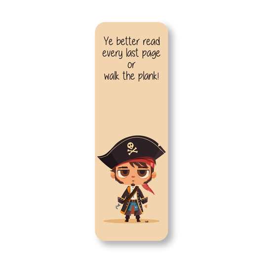 Pirate - Double-Sided Chatty Traditional Bookmark