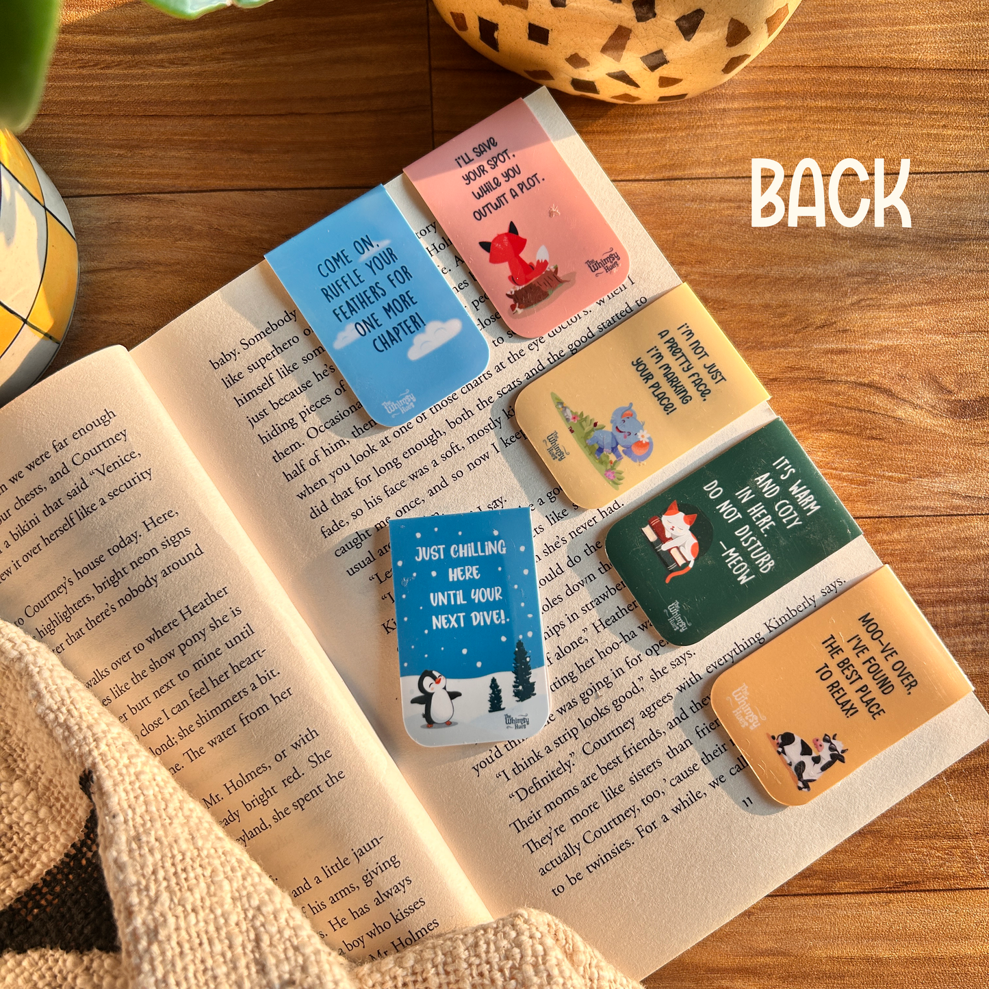 Chatty Magnetic Bookmarks - Cute Animals - Set of 6