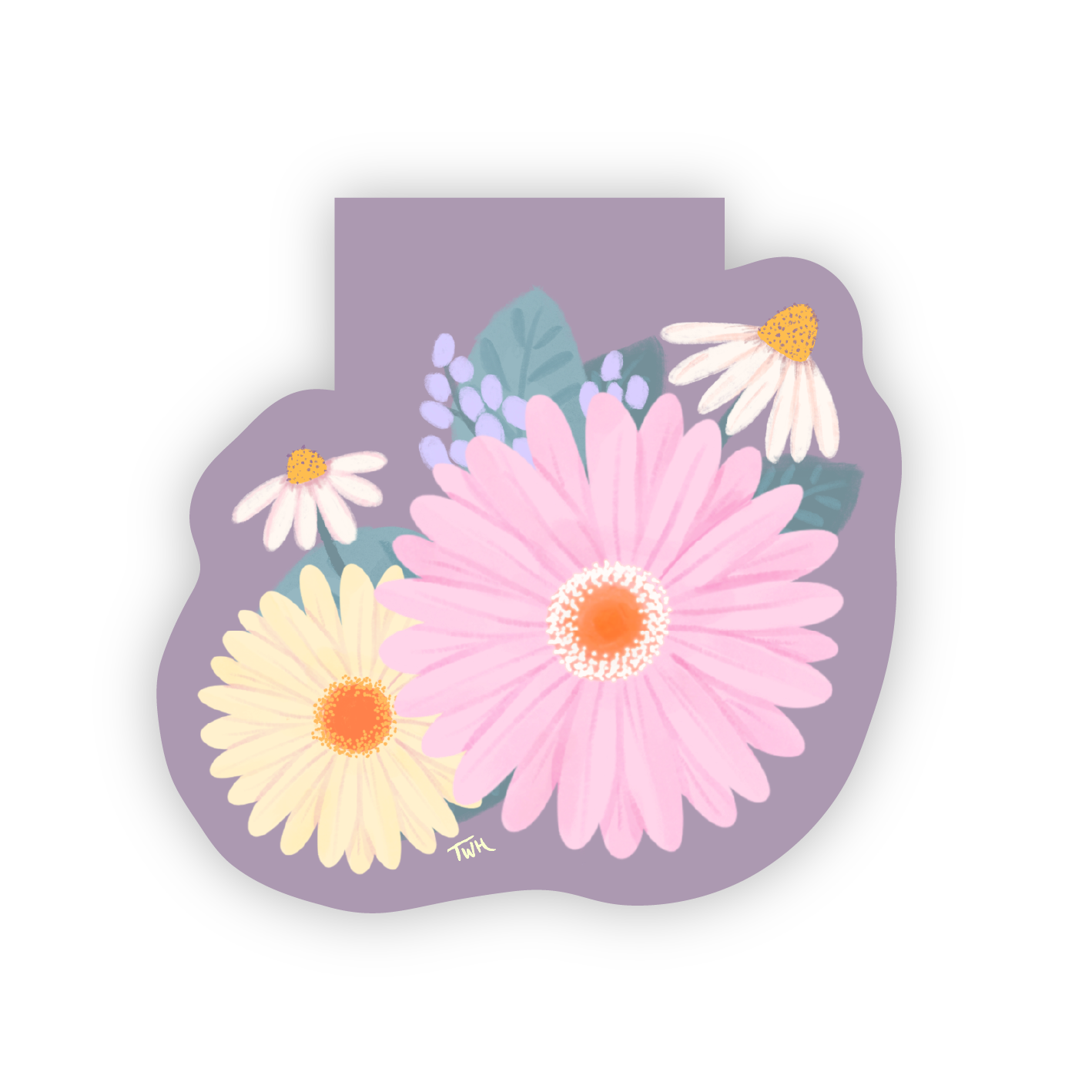 Pastel Flora - Floral Magnetic Bookmark