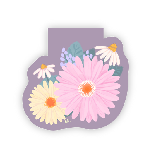 Pastel Flora - Floral Magnetic Bookmark