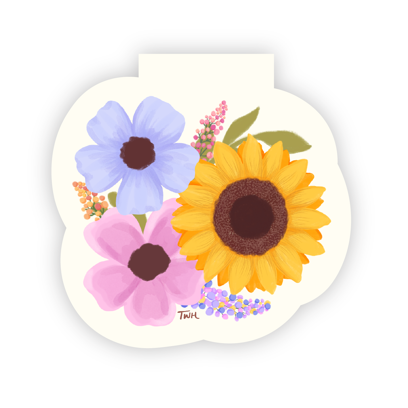 Sunflower Bunch - Floral Magnetic Bookmark