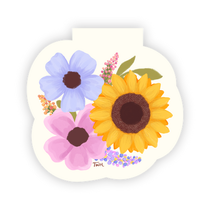 Sunflower Bunch - Floral Magnetic Bookmark