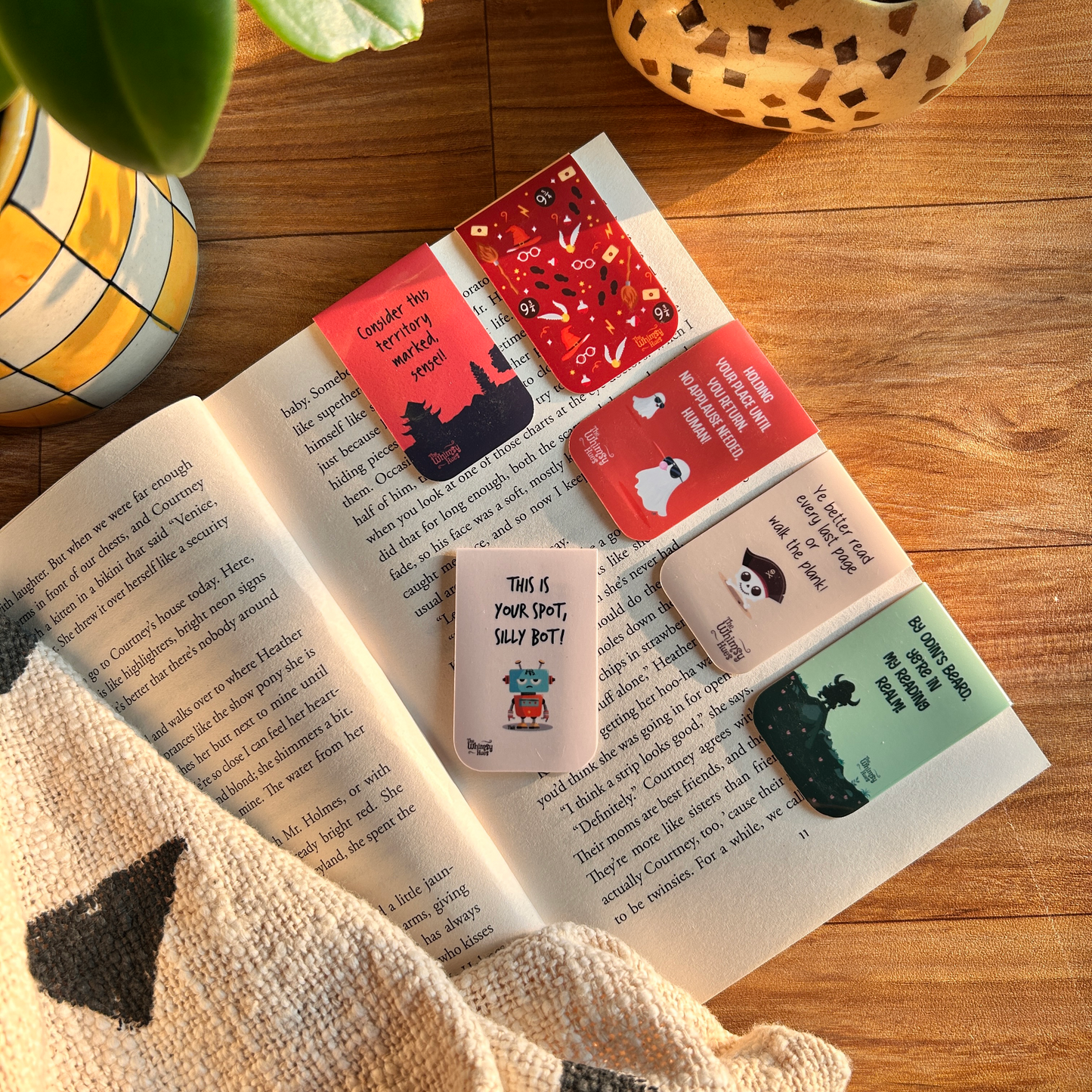 Chatty Magnetic Bookmarks - Cute Characters - Set of 6