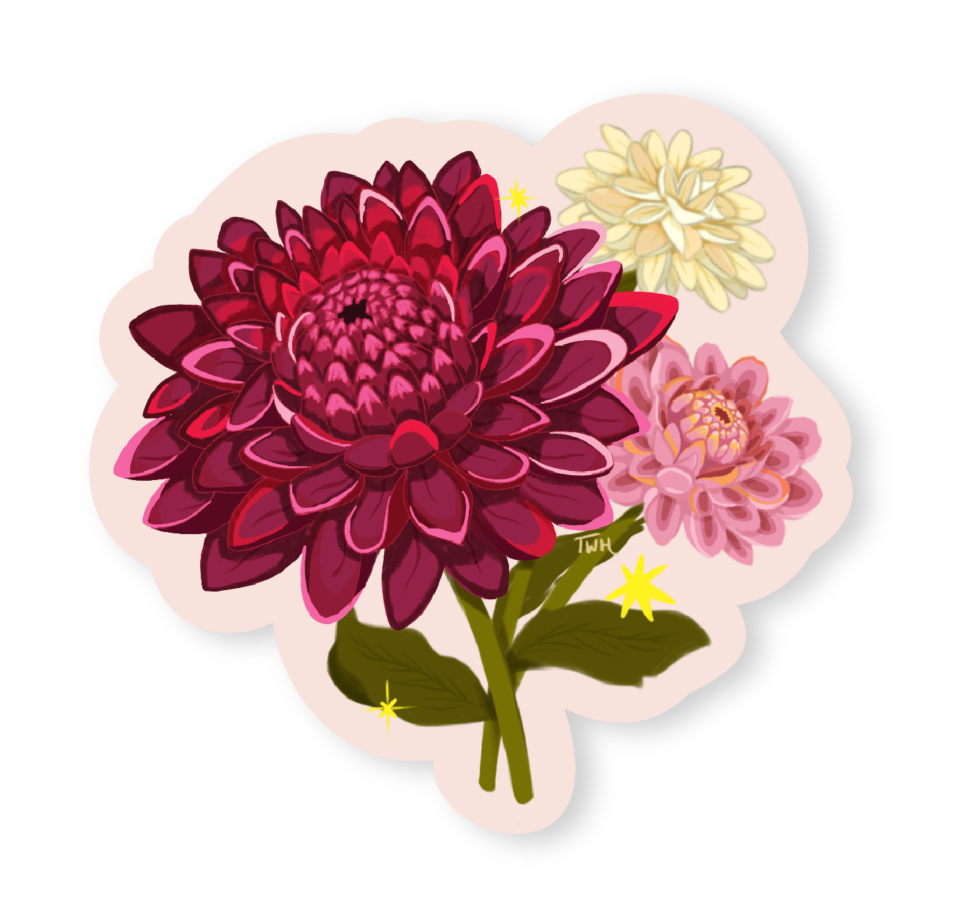 Dahlia Bunch - Sticker