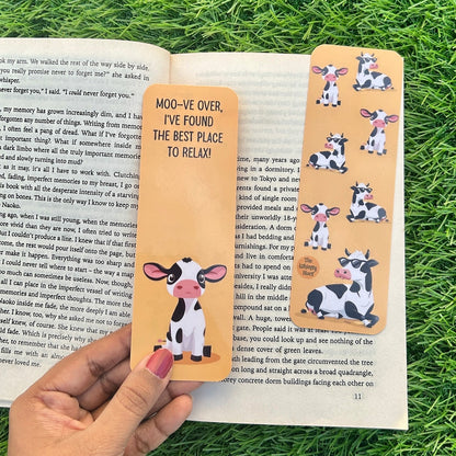 Cow - Double-Sided Chatty Traditional Bookmark