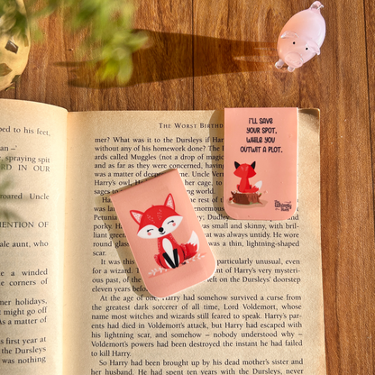 Fox - Chatty Double-Sided Magnetic Bookmark