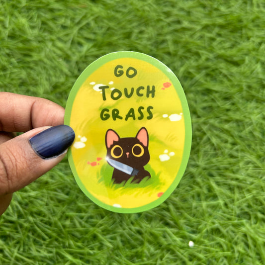 Go Touch Grass - Sticker