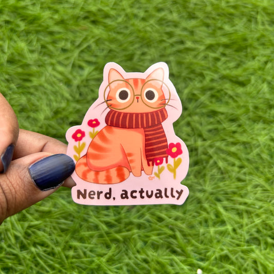 Nerd, actually - Sticker