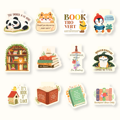 The Ultimate Bookish Set of 12 Magnetic Bookmarks