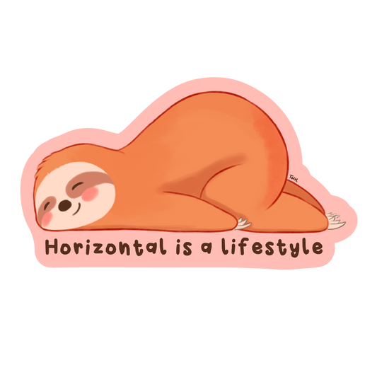 Horizontal is a lifestyle - Sticker