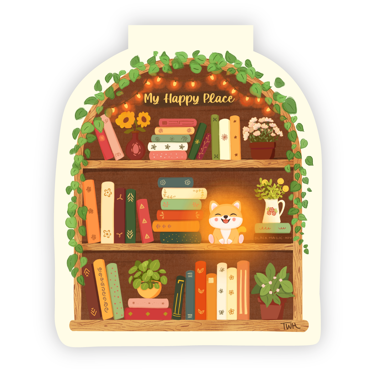 Happy Place - Bookshelf Magnetic Bookmark