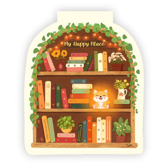 Happy Place - Bookshelf Magnetic Bookmark