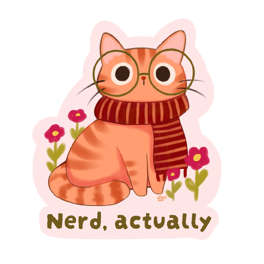 Nerd, actually - Sticker