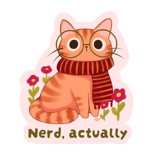 Nerd, actually - Sticker