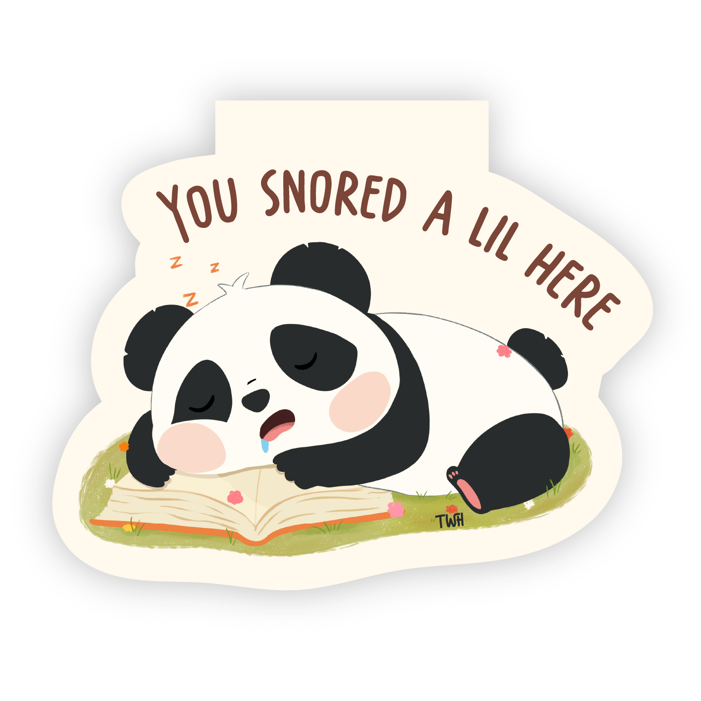 You Snored A Lil Here - Panda Magnetic Bookmark
