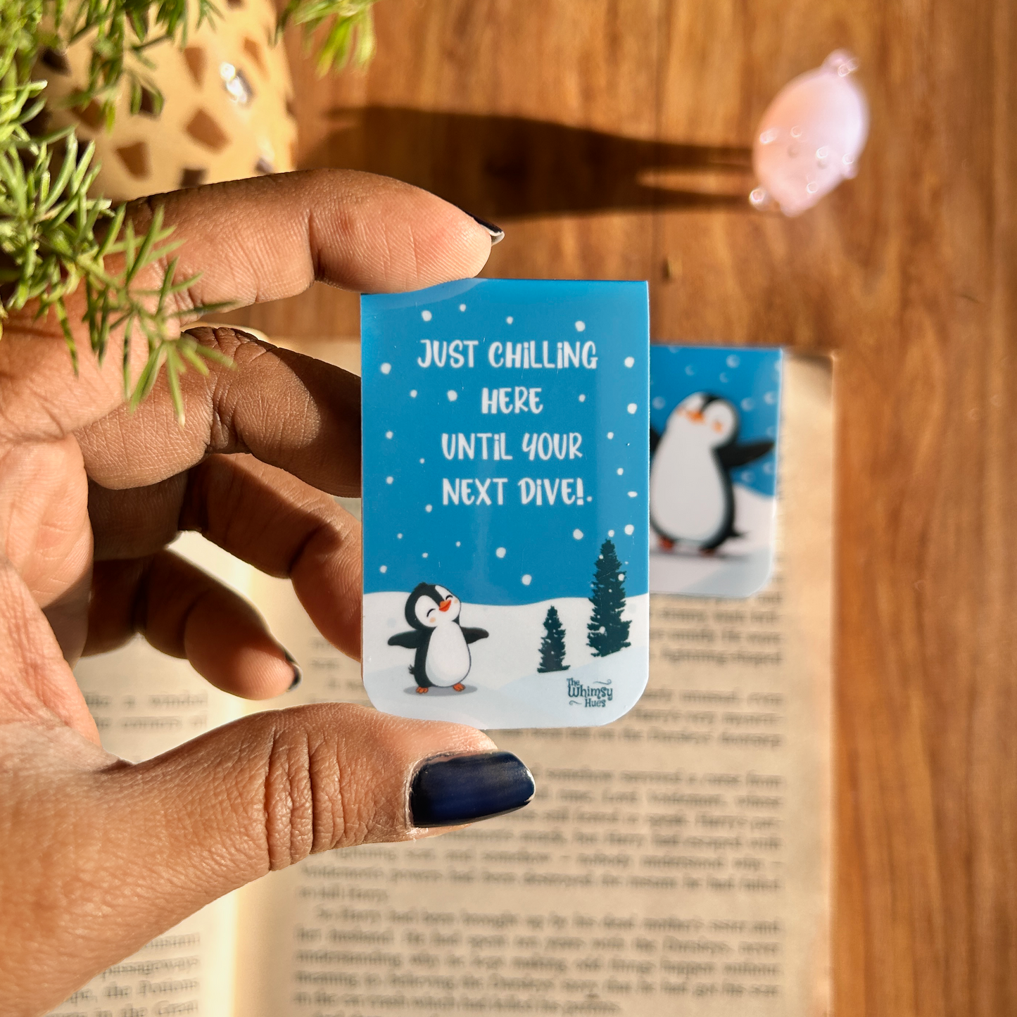 Penguin - Chatty Double-Sided Magnetic Bookmark